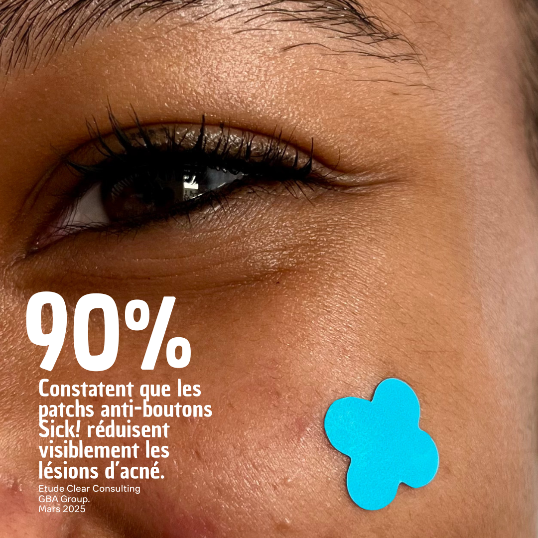 90% des utilisateurs constatent que le patch bouton Sick! réduit considérablement les lésions d'acné.