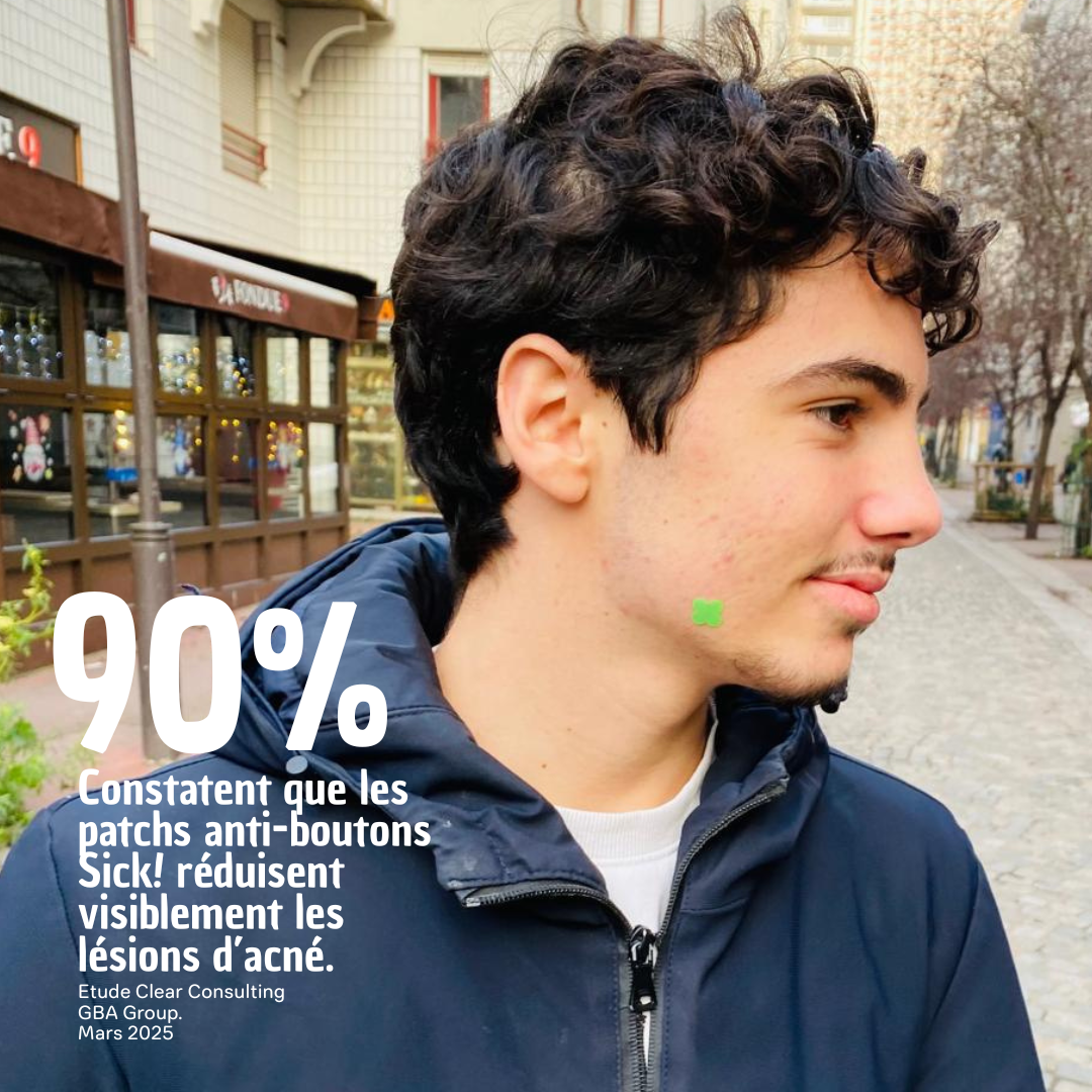 90% des utilisateurs constatent que le patch anti bouton Sick! est très efficace.