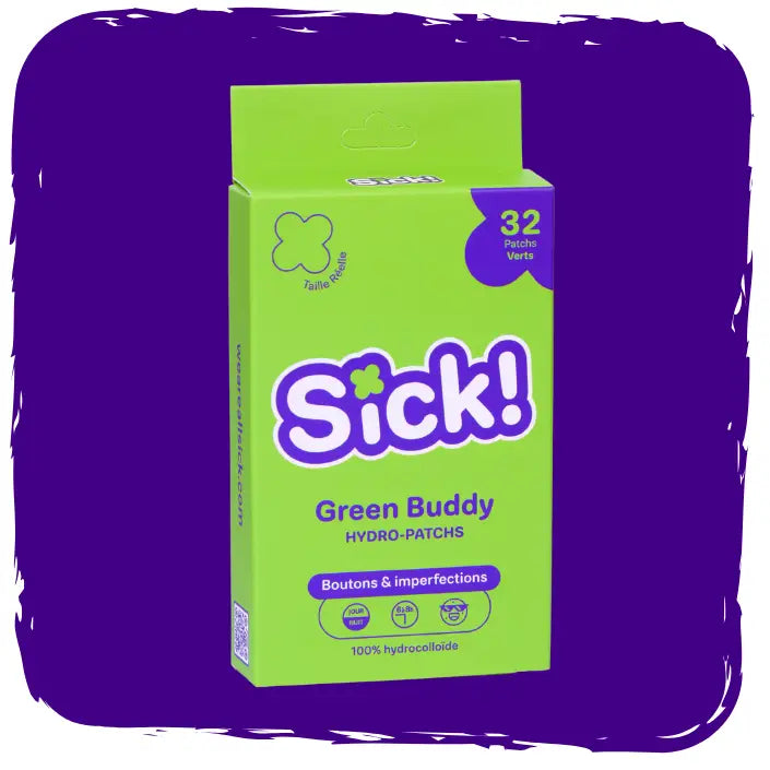 32 patchs anti boutons vert Sick patch