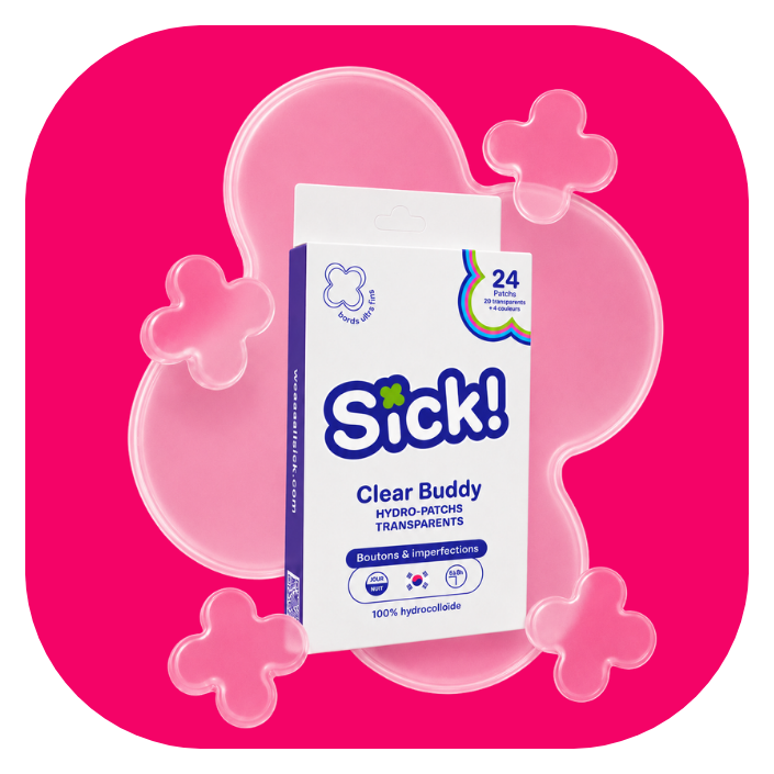 Patch bouton invisible Clear buddy Sick Patch