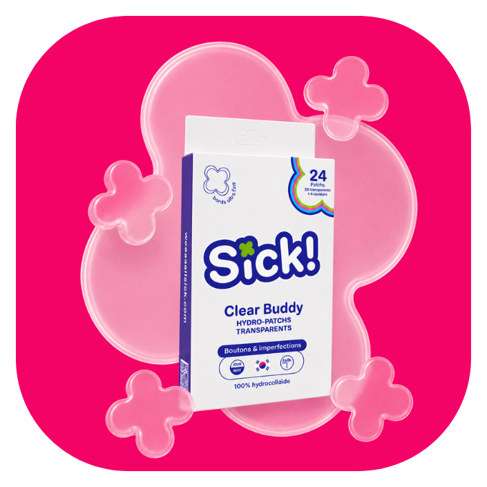 Patch bouton invisible Clear buddy Sick Patch