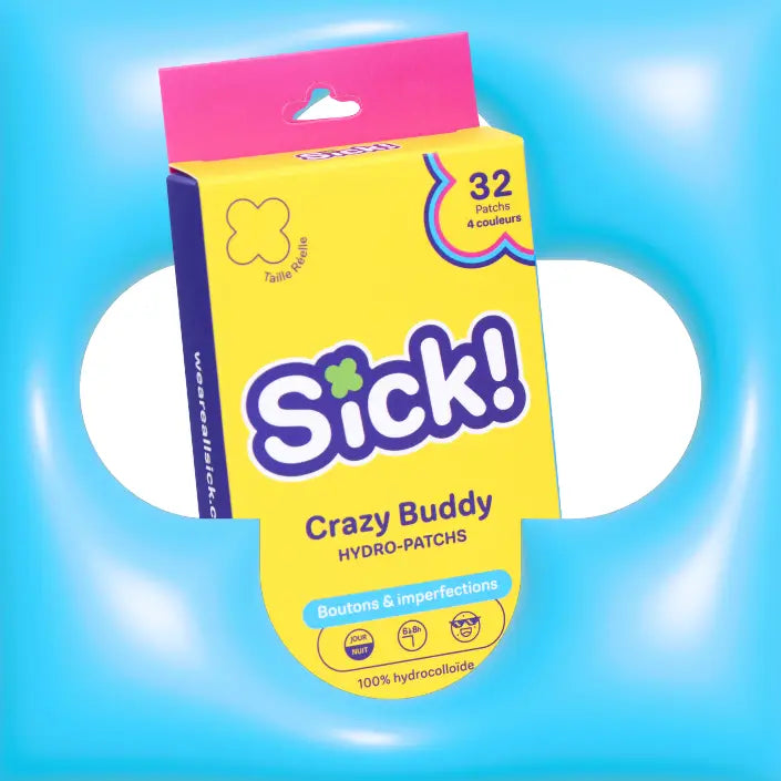 32 patchs 4 couleurs anti bouton Sick! Crazy buddy 